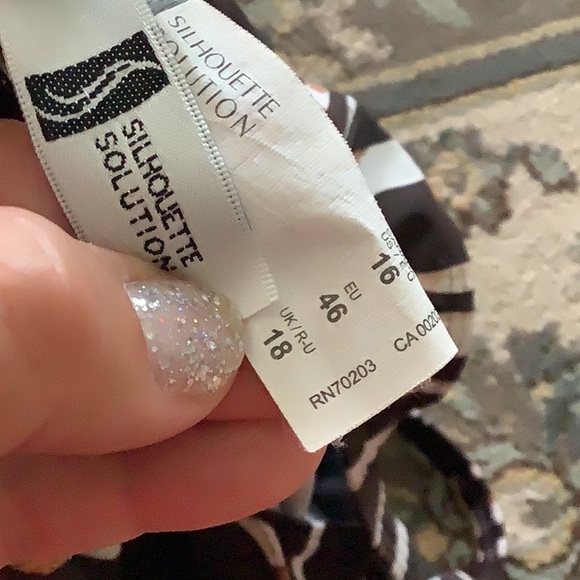 Silhouette solutions, tankini top brown beige, rust, gold size 16 nice f… - Picture 3 of 7